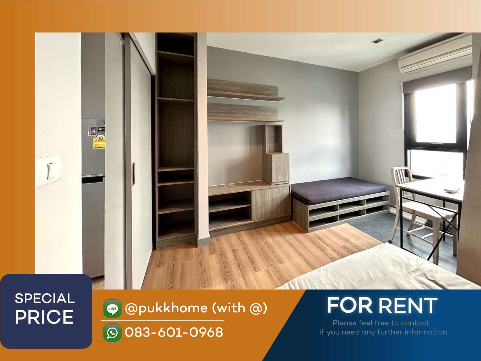 ✨ Rent 12,000 baht/month, high floor, room ready to move in ✨ Chapter One Midtown Lat Phrao 24 📩 Line : @pukkhome (with @) ✨ Rent 12,000 baht/month, high floor, room ready to move in ✨ Chapter One Midtown Lat Phrao 24 📩 Line : @pukkhome (with @)