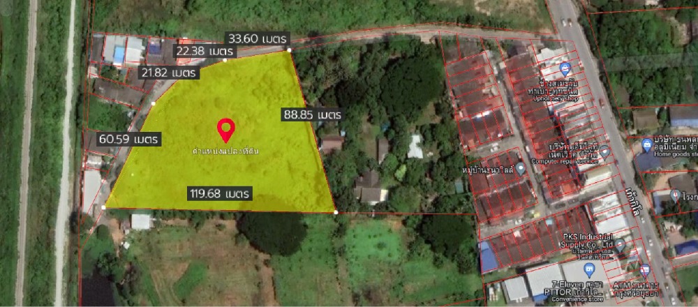 Beautiful land for sale, Kao Kilo Road, Sriracha, Chonburi, area: 4 rai 1 ngan 56 sq.wa. [Best location, can't be found anymore]
