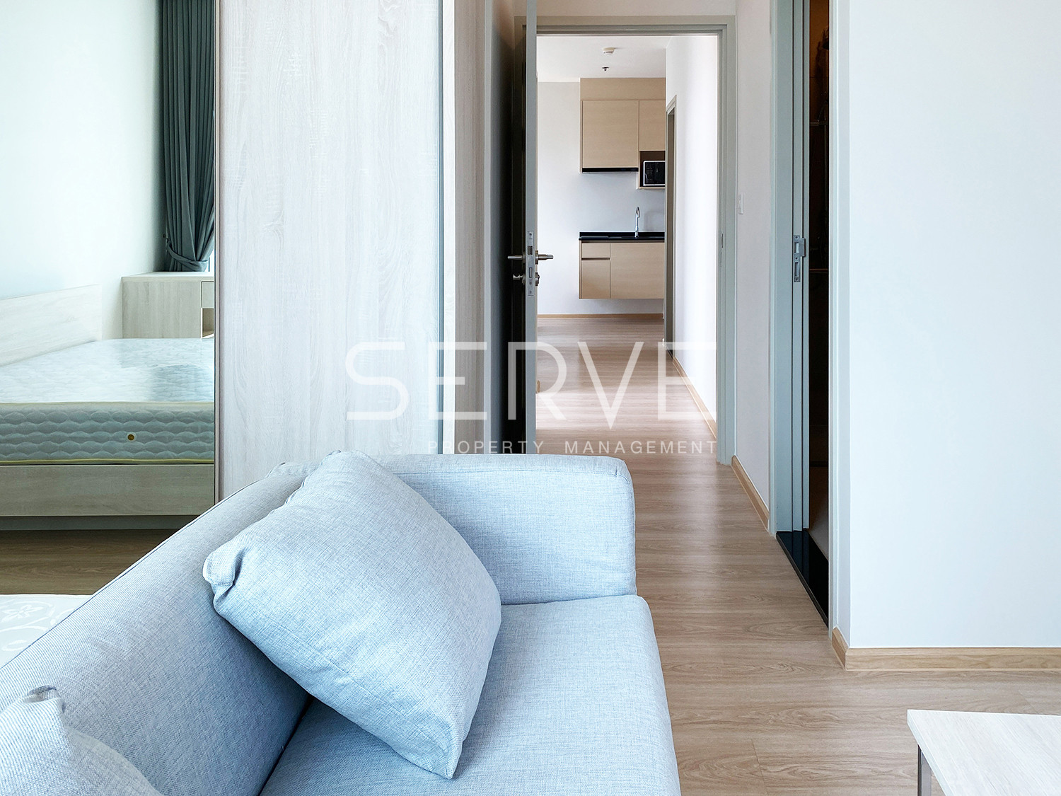 2 Beds  Large Room  Super High Fl 30+ City view Fully furnished Condo Good Location Close To MRT Thailand Cultural Centre Station  @  Noble Revolve Ratchada   – รูปที่ 3