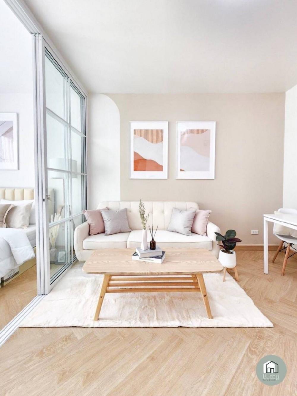 For sale Dcondo On Nut - Suvarnabhumi, size 30 sq m, the room has been decorated, you dont have to bother finding room decorations ready to move in.