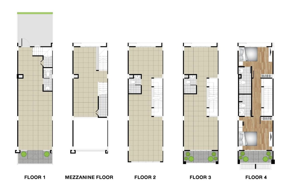 Townhomes Chiwa Beach Home 4.5 floors, Soi Prinluck Village Ekachai-Bangbon 23.7 square meters – รูปที่ 4