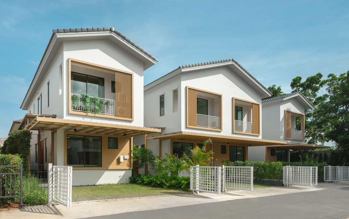 Buy a house, get a car!! New series house, modern Japanese style, ready to move in, Siamese KIN, Ramintra Phase 2 Buy a house, get a car!! New series house, modern Japanese style, ready to move in, Siamese KIN, Ramintra Phase 2