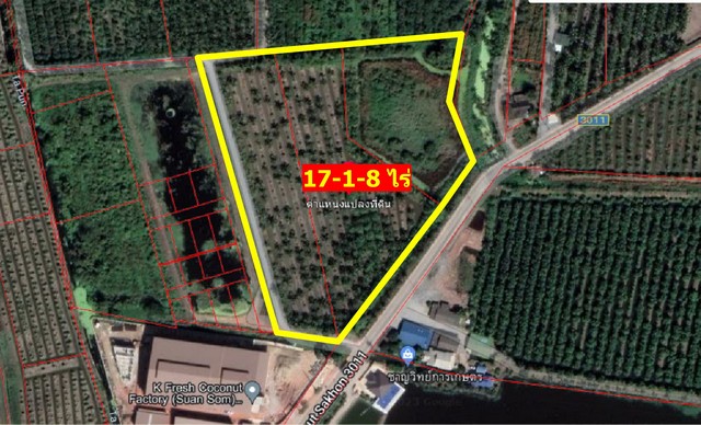 Land for sale in Ban Phaeo, 17-1-8 Rai, Suan Som Subdistrict, Ban Phaeo District, Samut Sakhon Province, next to Ban Phaeo-Kratum Baen Road. – รูปที่ 4