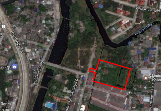 Land for sale in Samut Prakan, next to Soi Sukhumvit 45, near BTS Srinakarin.