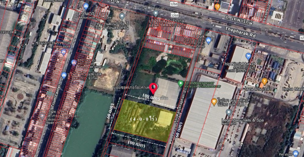 Land for sale with buildings Has a factory operating license (Ror.4), location next to Theparak - Bang Phli Road, near the Bang Phli - Theparak intersection. – รูปที่ 3