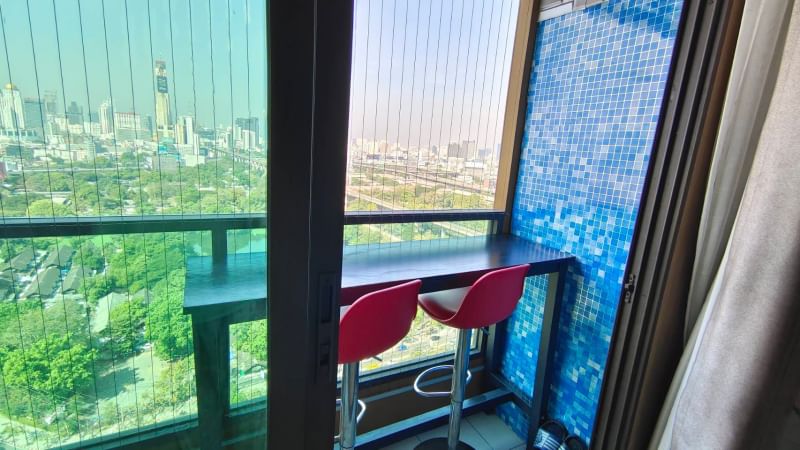 Lumpini Suite for rent Phetchaburi - Makkasan, large room, 40 sq m., 2 bedrooms, 1 bathroom, high floor, beautiful view Lumpini Suite for rent Phetchaburi - Makkasan, large room, 40 sq m., 2 bedrooms, 1 bathroom, high floor, beautiful view