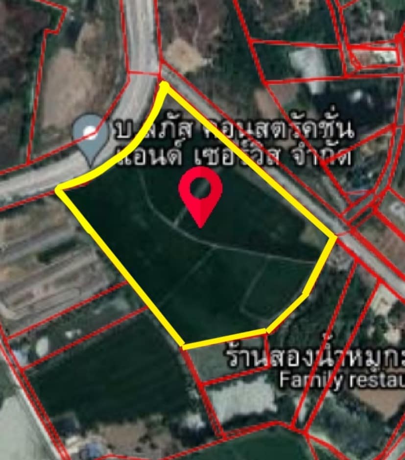 Land for sale, Kamphaeng Saen District, Malai Man Road, almost 200 m wide. #Good location, land area 34 rai 1 ngan 87 square wah, 2.50 million baht per rai #high potential