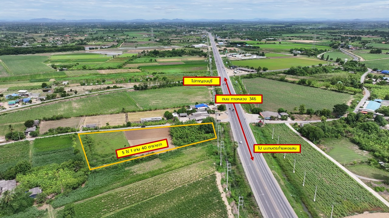 sell! Developed land, next to the main road 346, green city plan, Kamphaeng Saen, Nakhon Pathom, very good location, only 5 minutes away from Kasetsart University, Kamphaeng Saen. – รูปที่ 3