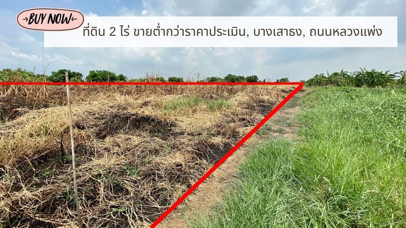 Land for sale, 2 rai, lower than the appraisal price, Bang Sao Thong District, Luang Phaeng Road, suitable for business and investment. Land for sale, 2 rai, lower than the appraisal price, Bang Sao Thong District, Luang Phaeng Road, suitable for business and investment.