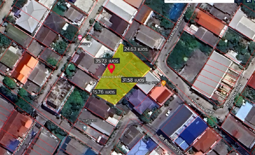 Land for sale, 171 square meters, Soi Boonsiri 15, Samut Prakan. Land for sale, 171 square meters, Soi Boonsiri 15, Samut Prakan.