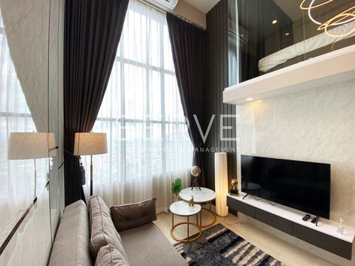 🔥45K - Duplex 2 Beds 1 Living Room Modern Style River View Next to BTS Chong Nonsi 600 m. at Knightsbridge Prime Sathorn Condo / For Rent