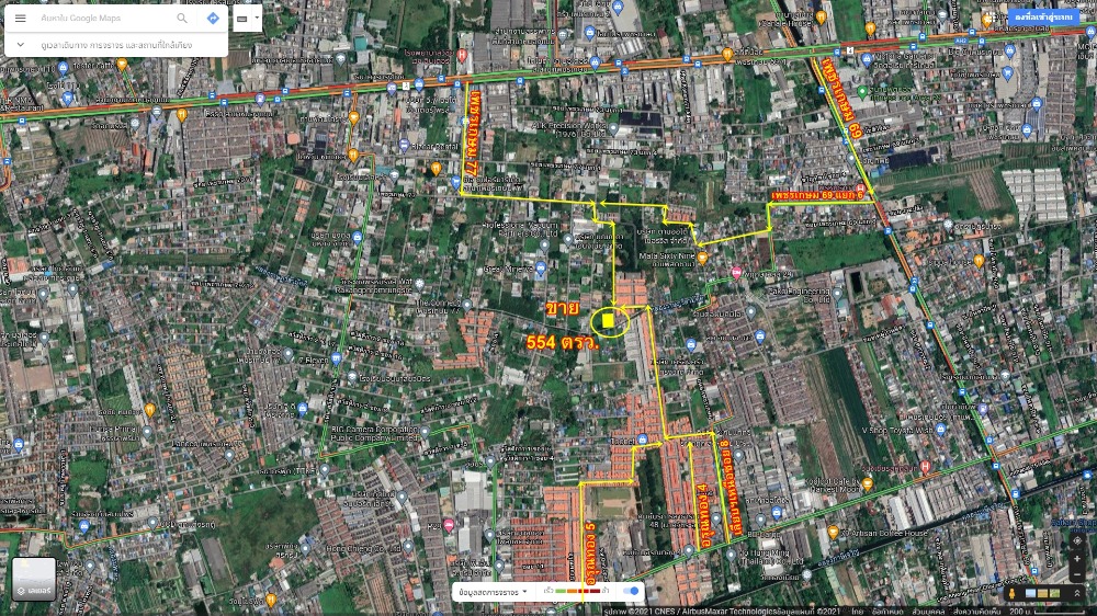 ที่ดิน 554 ตรว. ในซอยเพชรเกษม 77 แยก 3-12 ผังเมืองสีเหลือง เหมาะสร้างม.จัดสรรเล็กๆ