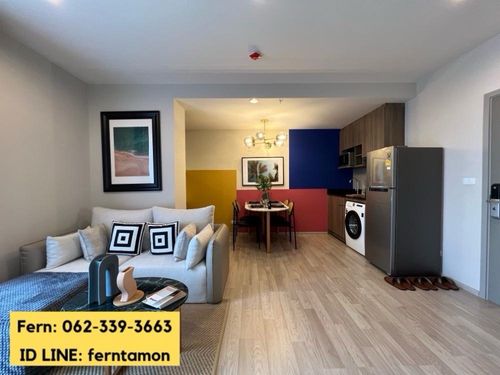 1 ห้องนอน ห้องใหญ่ หน้ากว้าง ขนาด 42.32 ตรม. แต่งครบ Ideo Mobi Sukhumvit Eastpoint คอนโดใกล้ BTS บางนา โทร.062-339-3663