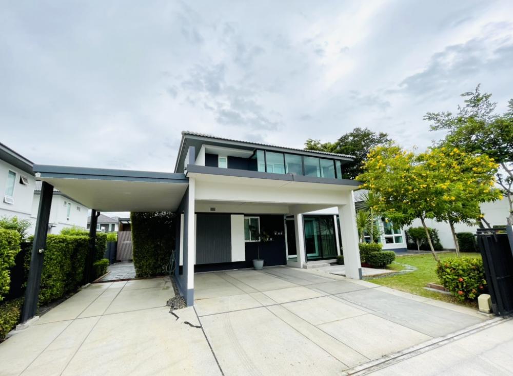 Single house for sale, Manthana, Wongwaen, Bang Bon, 102.2 square meters, 3 bedrooms, 4 bathrooms, ready to move in, beautifully decorated like a model house, special price in Ekachai-Bang Bon area.