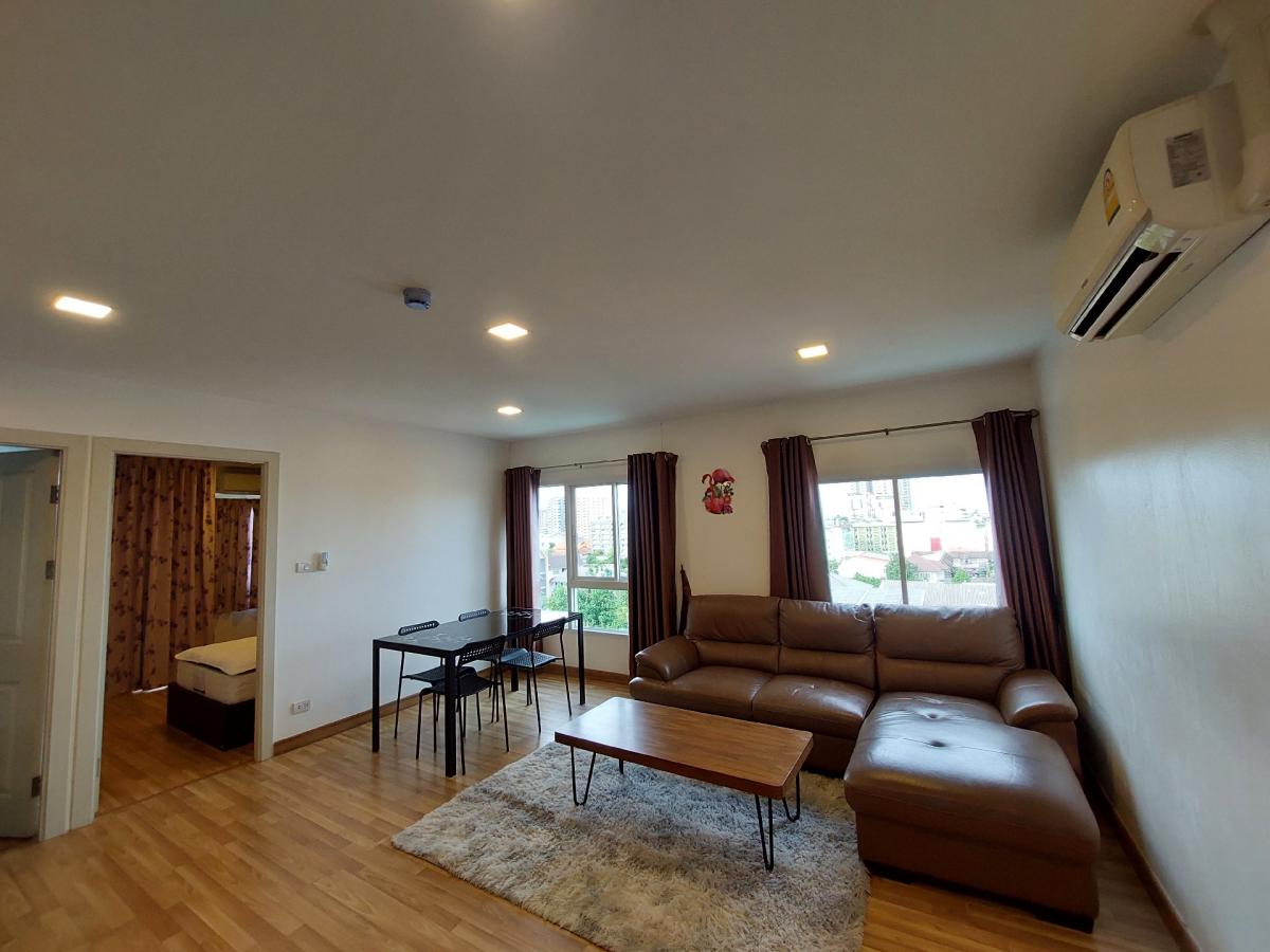 Condo for sale, 2 bedrooms, 1 bathroom, low rise, Ramkhamhaeng/Hua Mak, size 55 sq m, 1 bathroom, fully furnished, One Plus D, entrance of Soi Hua Mak 12  (Soi Ramkhamhaeng 42) convenient travel, near ABAC #near the Yellow Line MRT station (Sri Kritha Sta – รูปที่ 4