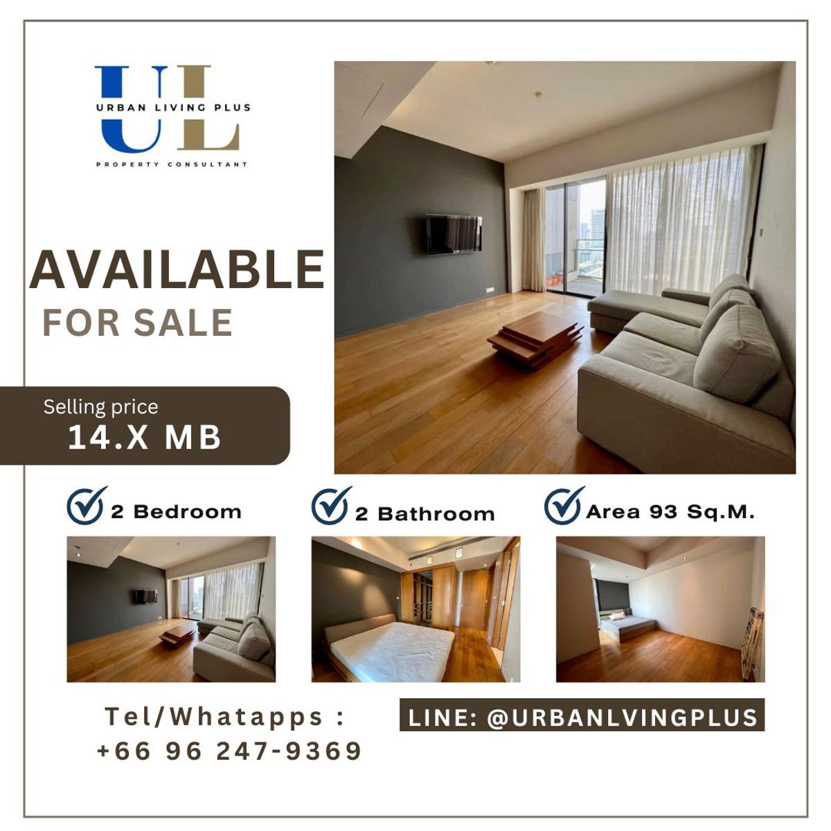 ( UL2307291 )Tel/Line 096-2479369 , FOR SELL The Met , 2 bedroom, 2 bathroom, high floor, furnished, Special Deal!!✨✨ ( UL2307291 )Tel/Line 096-2479369 , FOR SELL The Met , 2 bedroom, 2 bathroom, high floor, furnished, Special Deal!!✨✨