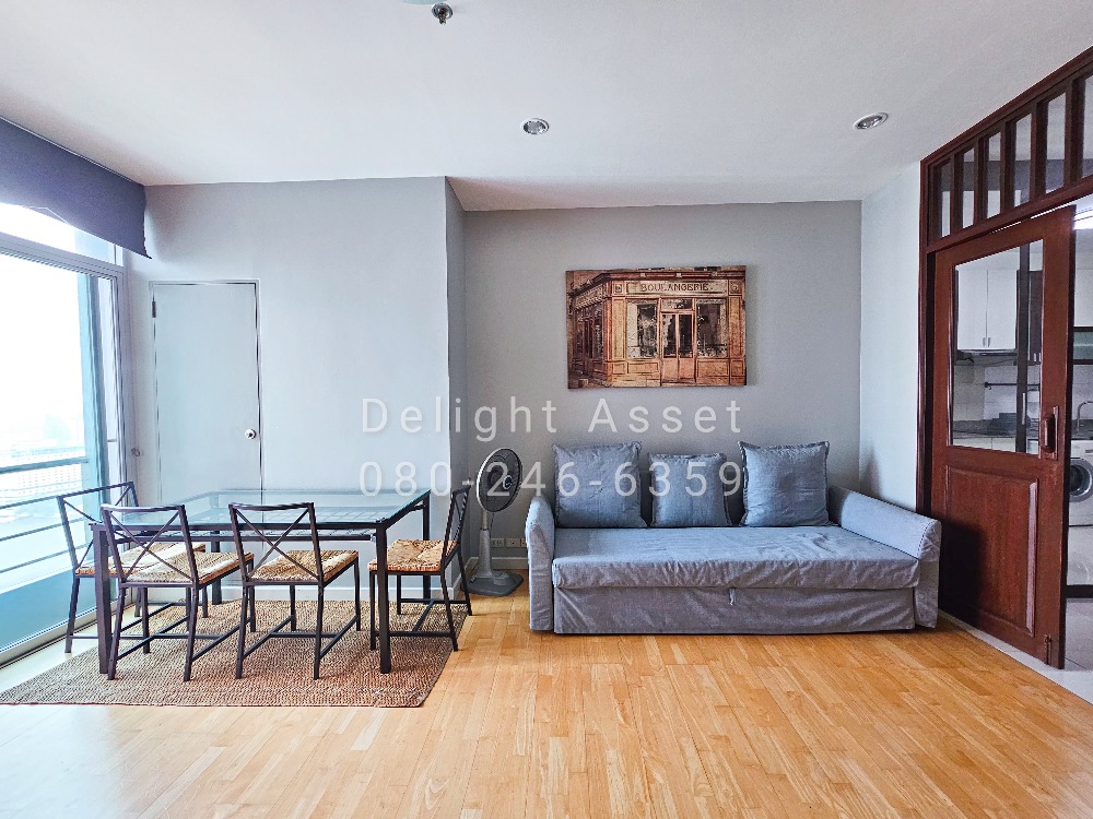 ++ For Sale! ++ Bann Sathorn – Chaophraya Condominium (River view)! 58 sqm. 28th floor, Good Condition Near  ICON SIAM / BTS Krung Thonburi / Charoen Nakhon Rd.