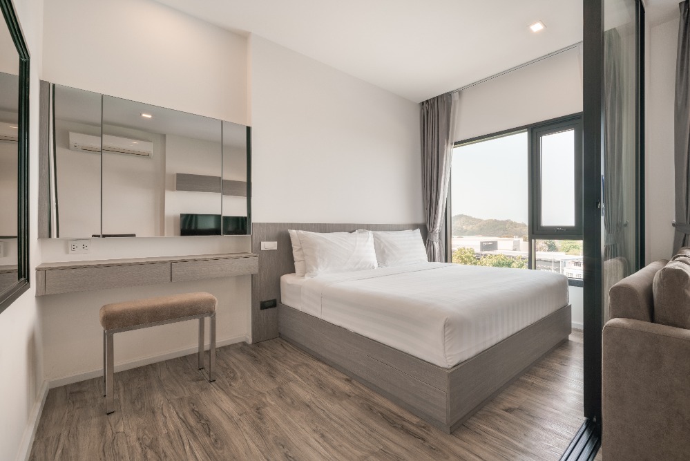 🏖️Condo for rent at Knightsbridge The Ocean Sriracha, 1 Bedroom 35 sqm. (Service residence by Hampton)  ✅Accept contract start 1 month ✨