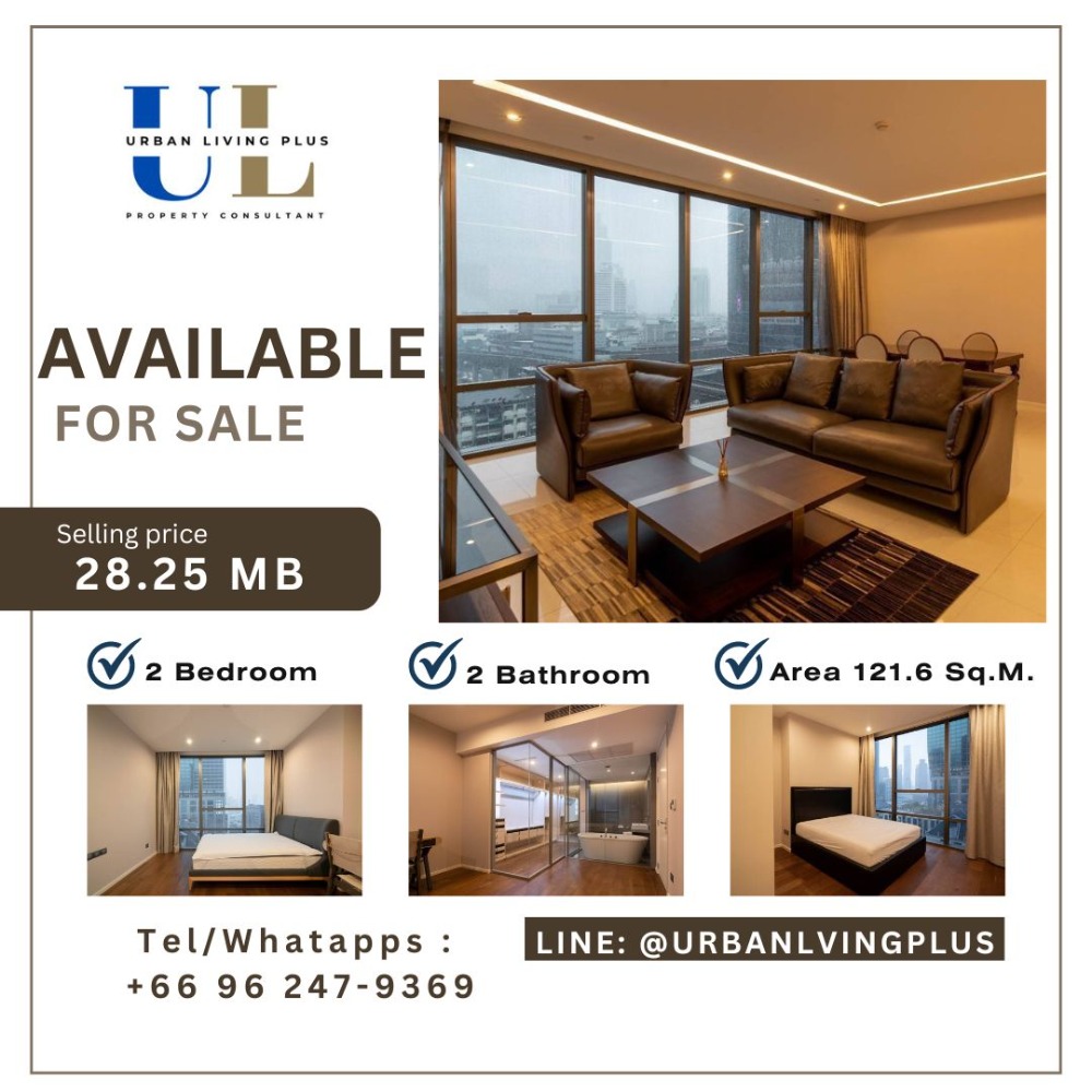 ( U20240930100 ) Tel/Line 096-2479369✨ ห้องหายาก ขาย !! The Bangkok Sathorn 2 ห้องนอน 2 ห้องน้ำ 121.6 ตร.ม. ห้องใหม่ ราคาดีสุดๆ ( U20240930100 ) Tel/Line 096-2479369✨ ห้องหายาก ขาย !! The Bangkok Sathorn 2 ห้องนอน 2 ห้องน้ำ 121.6 ตร.ม. ห้องใหม่ ราคาดีสุดๆ