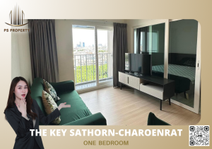 ให้เช่า 📣 The Key Sathorn-Charoenrat 📣 คอนโดตกแต่งพร้อมเข้าอยู่ เฟอร์+เครื่องใช้ไฟฟ้าครบ 📱LINE: @psproperty