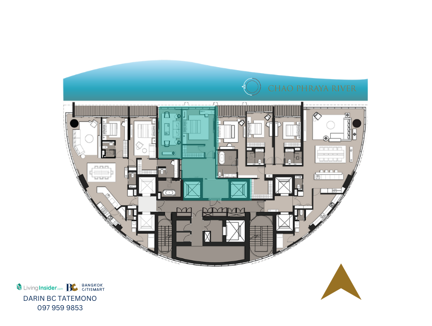 🔥 Promotion room 🔥 Banyan Tree Residences Riverside Bangkok | 1 bedroom 1 bathroom 78.56 sq m, 30th floor, negotiable price, contact 0979599853 – รูปที่ 2
