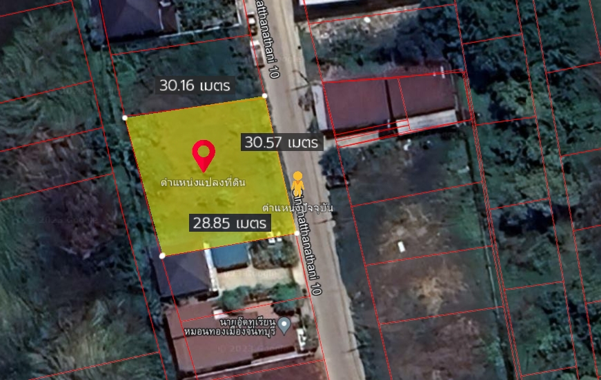 Land for sale, Taweewattana, Phutthamonthon Sai 3, area 225 square wah, electricity, water, ready concrete road, cheap price, near the World Market. – รูปที่ 4