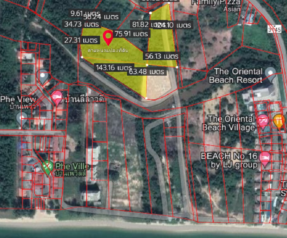 Land for sale over 8 rai, just 500 meters from the beach, Klaeng District, Rayong. – รูปที่ 4