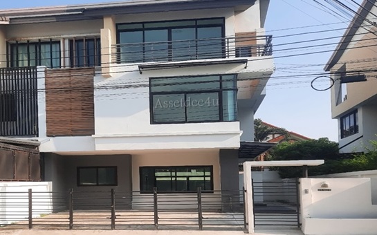 3-storey twin house for rent, corner room, 5 bedrooms, unfurnished, Veridian Ratchaphruek, near DBS International