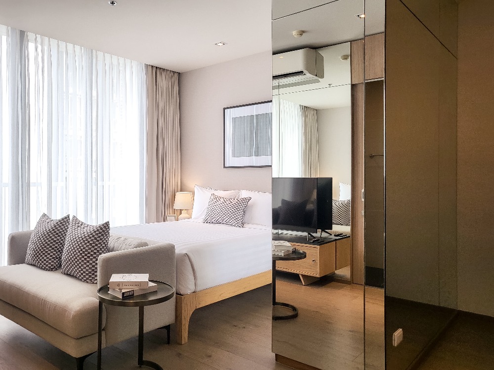 ✅𝗥𝗲𝗮𝗱𝘆 𝘁𝗼 𝗺𝗼𝘃𝗲 𝗶𝗻🔥Condo for t at Park 24, Park Origin Phrom Phong, Studio room, ⚡  Free Wi-Fi🔥 (Service residence by Hampton) ✅ Reserve a room now, Accept a minimum 6-month contract