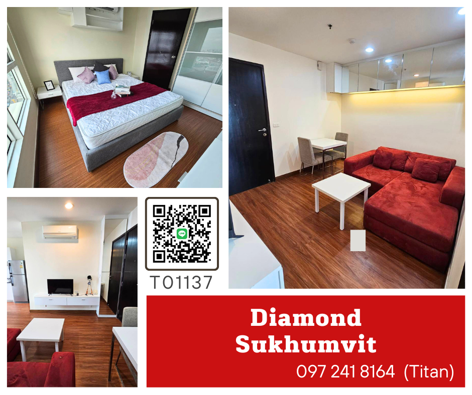 🔥🔥 Diamond Sukhumvit, high floor, beautiful view!! There are no tall buildings blocking it. The room is spacious, fully furnished, and the price is friendly. The room is ready to move in (T01137) 🔥🔥 Diamond Sukhumvit, high floor, beautiful view!! There are no tall buildings blocking it. The room is spacious, fully furnished, and the price is friendly. The room is ready to move in (T01137)