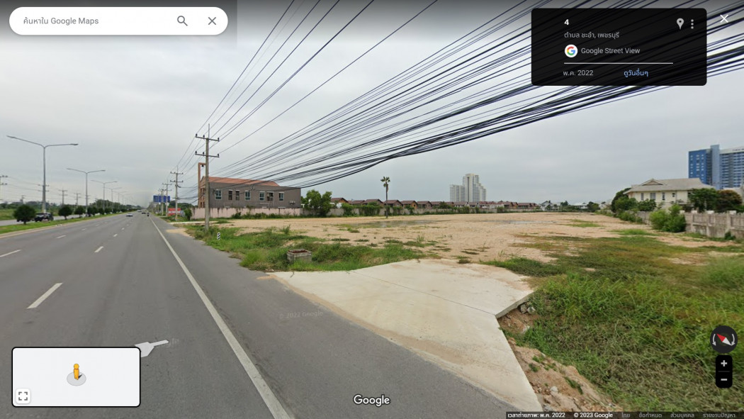 Land for sale, Cha-am, Phetchaburi (near Cha-am Beach), area 11-1-16 rai, suitable for building a housing project, width 86 m., next to Petchkasem Road, 6 lanes wide. – รูปที่ 3