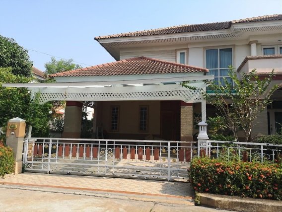 Single house, Thanathong Elegant, Bang Bon, 3 bedrooms, 4 bathrooms, 2 parking spaces, 121.30 sq m. Single house, Thanathong Elegant, Bang Bon, 3 bedrooms, 4 bathrooms, 2 parking spaces, 121.30 sq m.
