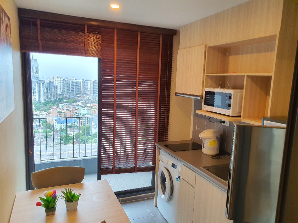 Rent Ideo O2 Ideo O2 Building A, 25th floor, closed kitchen, 1 bedroom, high floor, city view, 33 sqm, fully furnished, fully furnished + electrical appliances, the best in Bangna area !!! – รูปที่ 4