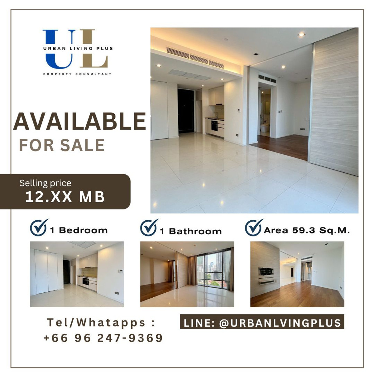 ( UL2406211 ) Tel/Line 096-2479369✨ ห้องใหม่ ขาย !! THE BANGKOK SATHORN , 1 ห้องนอน 1 ห้องน้ำ 59.3 ตร.ม. ไม่เคยมีคนอยู่ ราคาดีที่สุด🔥🔥 ( UL2406211 ) Tel/Line 096-2479369✨ ห้องใหม่ ขาย !! THE BANGKOK SATHORN , 1 ห้องนอน 1 ห้องน้ำ 59.3 ตร.ม. ไม่เคยมีคนอยู่ ราคาดีที่สุด🔥🔥