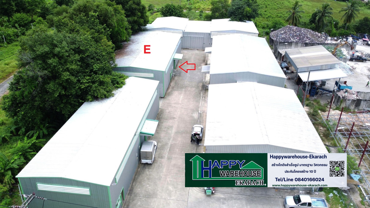 Warehouse for rent 200 and 495 sq m. Ban Khai, Rayong, 10 km from Rayong city. Good location on the main road, big vehicles can pass easily, supports 3-phase electricity. – รูปที่ 4