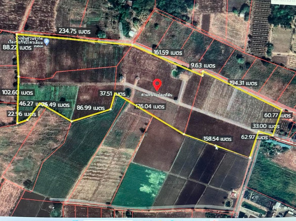 Land for sale with title deed, 4 plots, 49 rai 2 ngan 23 square wah, Soi Thanon Thetsaban 7, Mittraphap Road, Klang Dong Subdistrict, Pak Chong District, Nakhon Ratchasima 30320