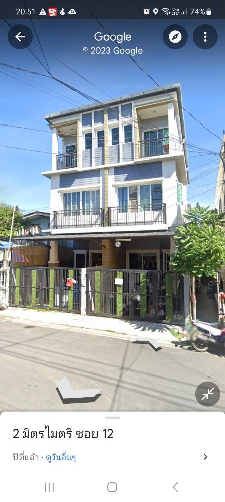 For rent, 3-story townhome, size 20 sq m, usable area 150 sq m, parking for 1 car, located at Pracha Uthit 54, Thung Khru, Soi opposite Market 61. The largest market in this area For rent, 3-story townhome, size 20 sq m, usable area 150 sq m, parking for 1 car, located at Pracha Uthit 54, Thung Khru, Soi opposite Market 61. The largest market in this area