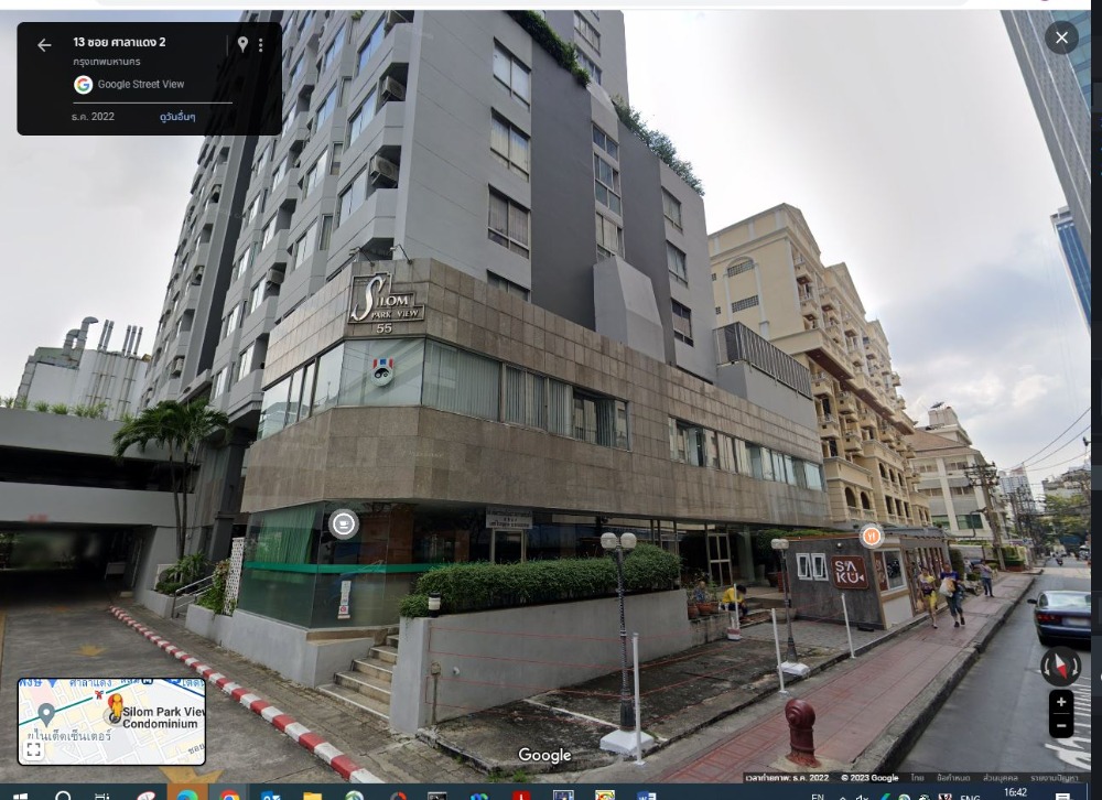 ขายคอนโด สีลม พาร์ควิว ห้องมุม ชั้น2  31 sqm. ใกล้สระว่ายน้ำ หันหน้าทิศตะวันออก