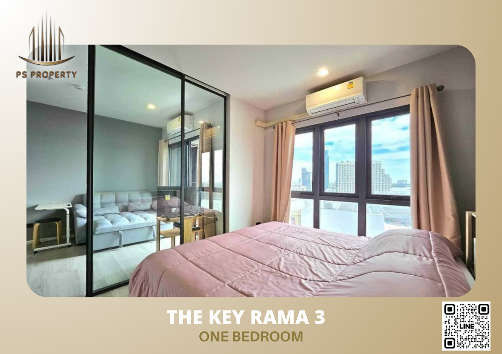 ให้เช่า ✨The Key Rama 3✨ ห้องสวย ตกแต่งบิ้วอิน วิวแม่น้ำ เฟอร์ครบพร้อมเครื่องใช้ไฟฟ้า 🚆ใกล้ BRT สถานีเจริญราษฎร์ 50 ม.