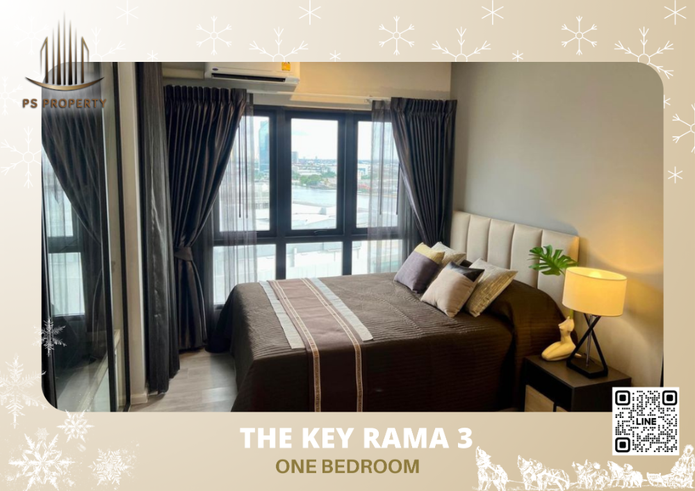 ให้เช่า✨ the key rama 3✨ติดTerminal 21 เดินทางสะดวกใกล้ BRT เจริญราษฏร์ เฟอร์นิเจอร์+เครื่องใช้ไฟฟ้าครบ