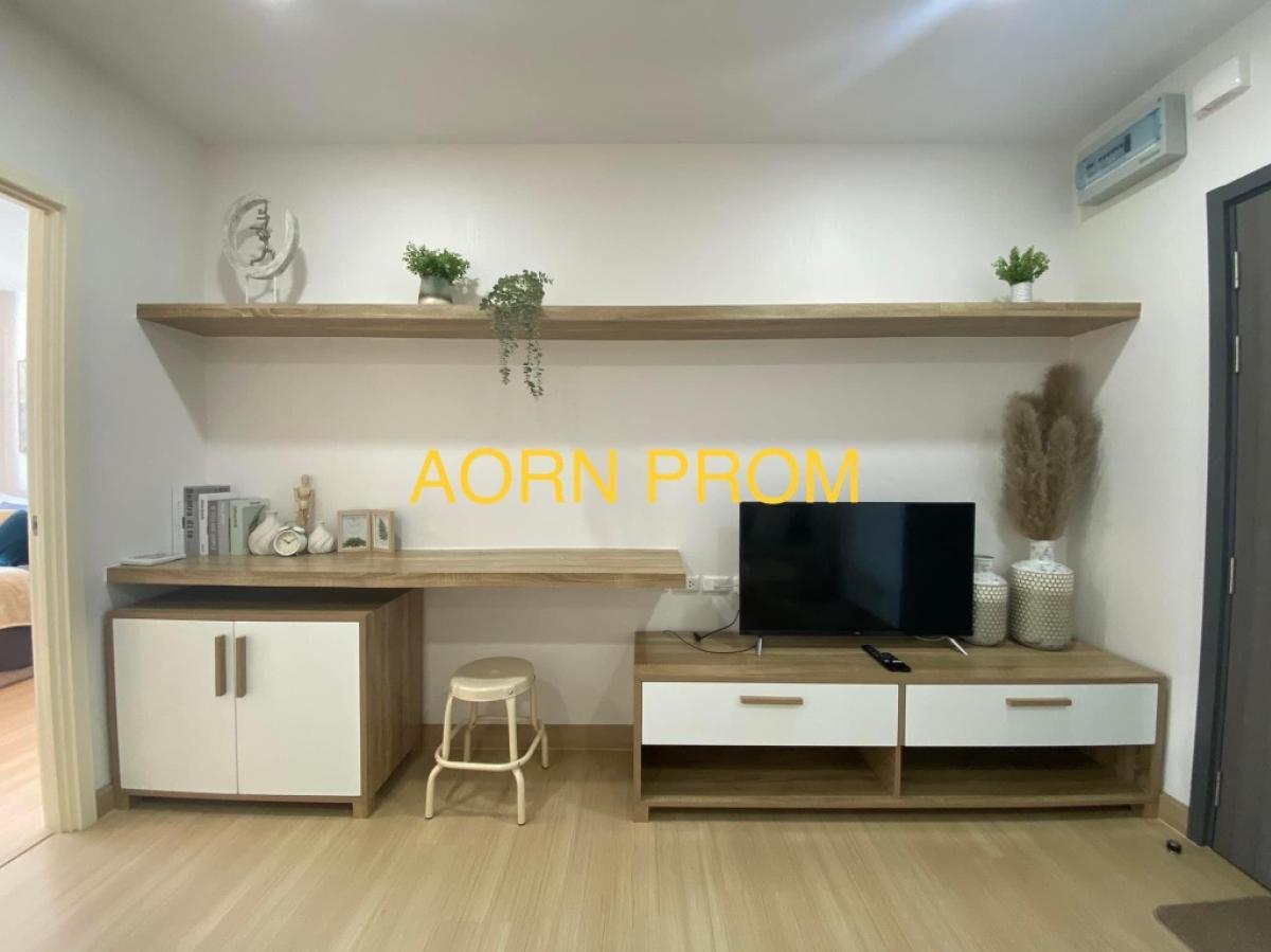 💓 Very beautiful room, Supalai Veranda, Phasi Charoen Station, size 42 sq m., kitchen partition, bedroom partition 🌈Front loading washing machine 🌈 Hood 🌈Large screen smart TV, two-door refrigerator, 18,000 BTU air conditioner, microwave, built-in furnitu – รูปที่ 3