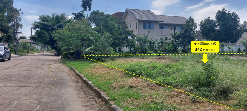 Land for sale, already filled in (back side next to canal), Mueang Ake Village, Project 3, Soi Ekarat 12 *Selling below government appraised price* Area 342 sq m, shady atmosphere, not lonely, Ek Thaksin Road, Mueang Pathum Thani District.