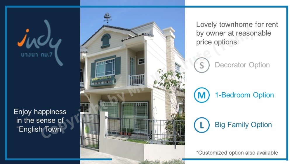 [] 78/121 Indy 1 Bangna km.7 for  2 BD 3 BH 89 sqm fully furnished