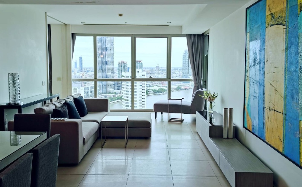 ♦ High floor ♦ ชั้น 35+ 131.26 ตร.ม. | 2 ห้องนอน วิวถนนเจริญนคร | คอนโดใกล้ ไอคอนสยาม 3นาที, BTS สะพานตากสิน 3 นาที