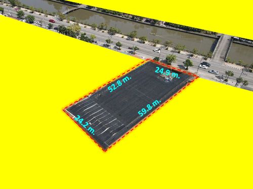 Land for rent, Thawi Watthana Road, Thawi Watthana Subdistrict, Thawi Watthana District, area 1-0-0 rai (main road location, trading area, high-class community)