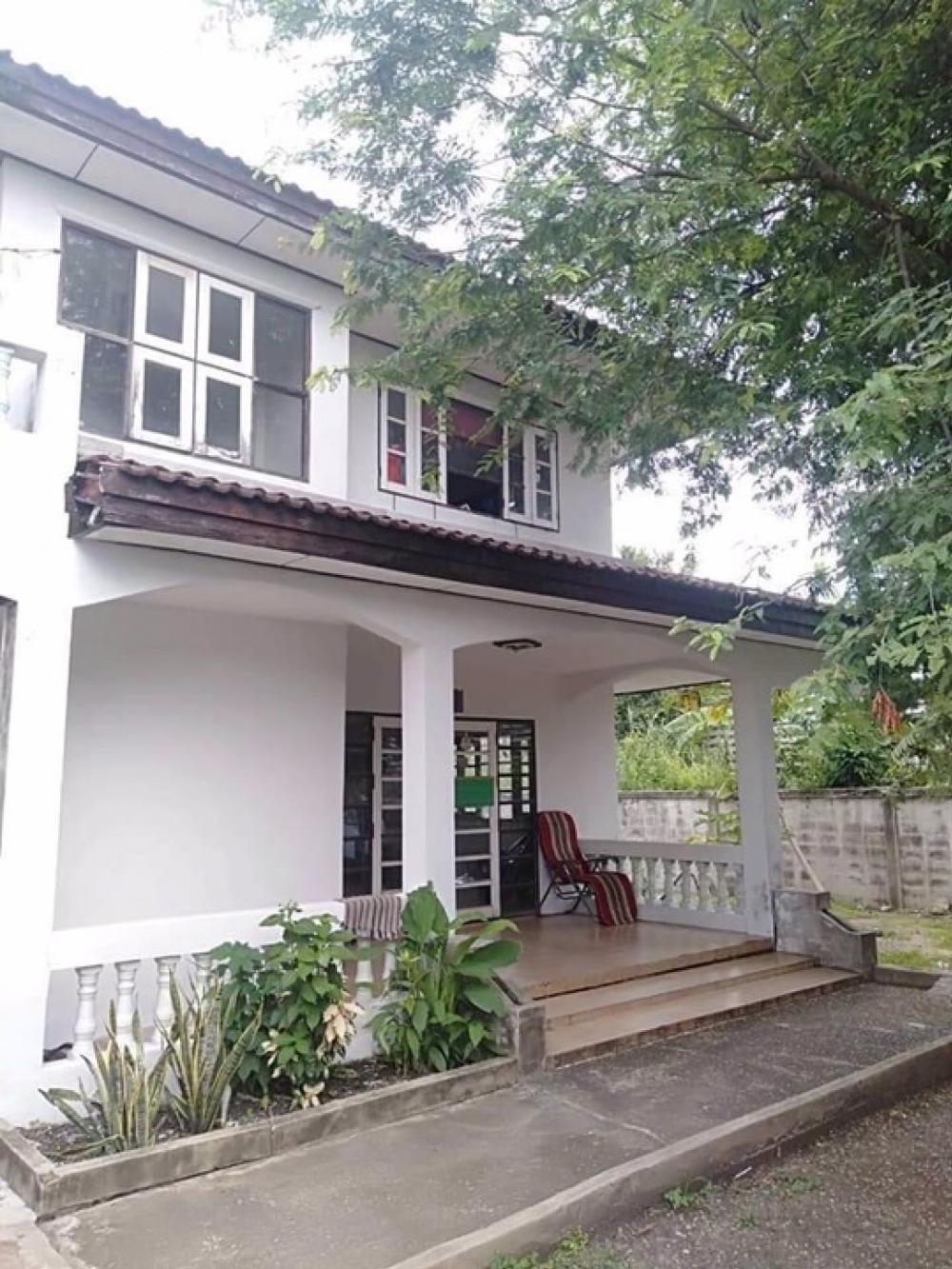 2-story detached house for sale, Siwarat Village 1 (corner house), area size 131 sq m, behind Central Mahachai, Samut Sakhon Province.