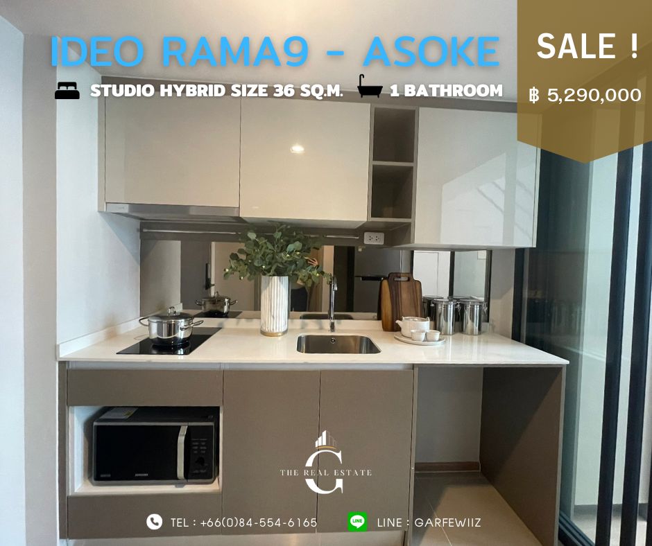 คอนโดแต่งครบ ใกล้ MRT พระราม 9 🚆1 Bedroom Hybrid พื้นที่ล่าง + บน 36.45 ตร.ม. เพดานสูง 4.5 เมตร ราคาพิเศษเพียง 5,290,000 บาท ชั้น 30 กู้ได้ 💯 % – รูปที่ 4
