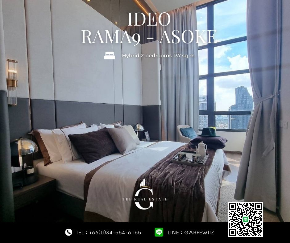 ขายห้องตัวอย่าง แต่งครบ ใกล้ MRT พระราม 9 🚆2 Bedrooms Hybrid พื้นที่ล่าง + บน 137.63 ตร.ม. เพดานสูง 4.5 เมตร ราคาพิเศษเพียง 29.49 MB ชั้น 30+ กู้ได้ 💯 % – รูปที่ 4