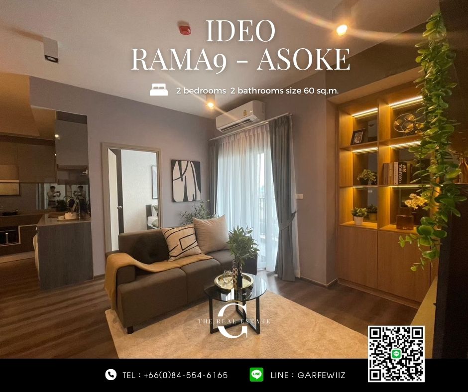 ขายห้องแต่งครบ ใกล้ MRT พระราม 9 🚆2 Bedrooms พื้นที่ 52 ตร.ม. เพดานสูง 2.7 เมตร ราคาพิเศษเพียง 7.79 บาท กู้ได้ 💯 % – รูปที่ 2