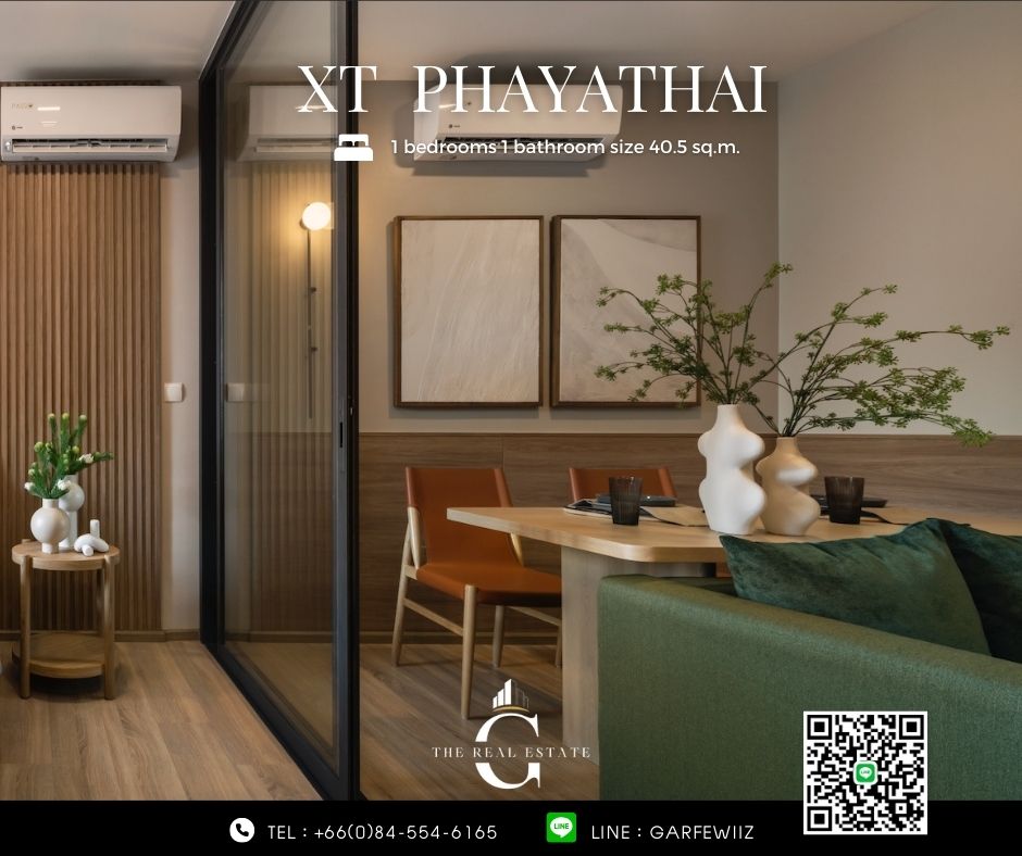ด่วนใกล้หมด XT Phayathai 1 bedroom 40.5 sq.m. คอนโดพร้อมอยู่ ห้องใหม่ของโครงการ ส่วนกลางจัดเต็ม ใกล้ BTS พญาไท
